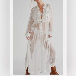 Free people Amelia lace maxi dress WITH viscose SLIP